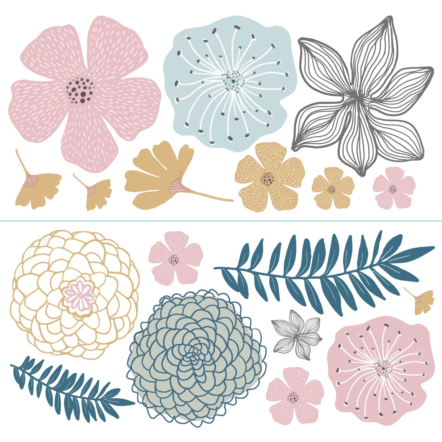 Perennial Blooms Giant Wall Decals by WallPops
