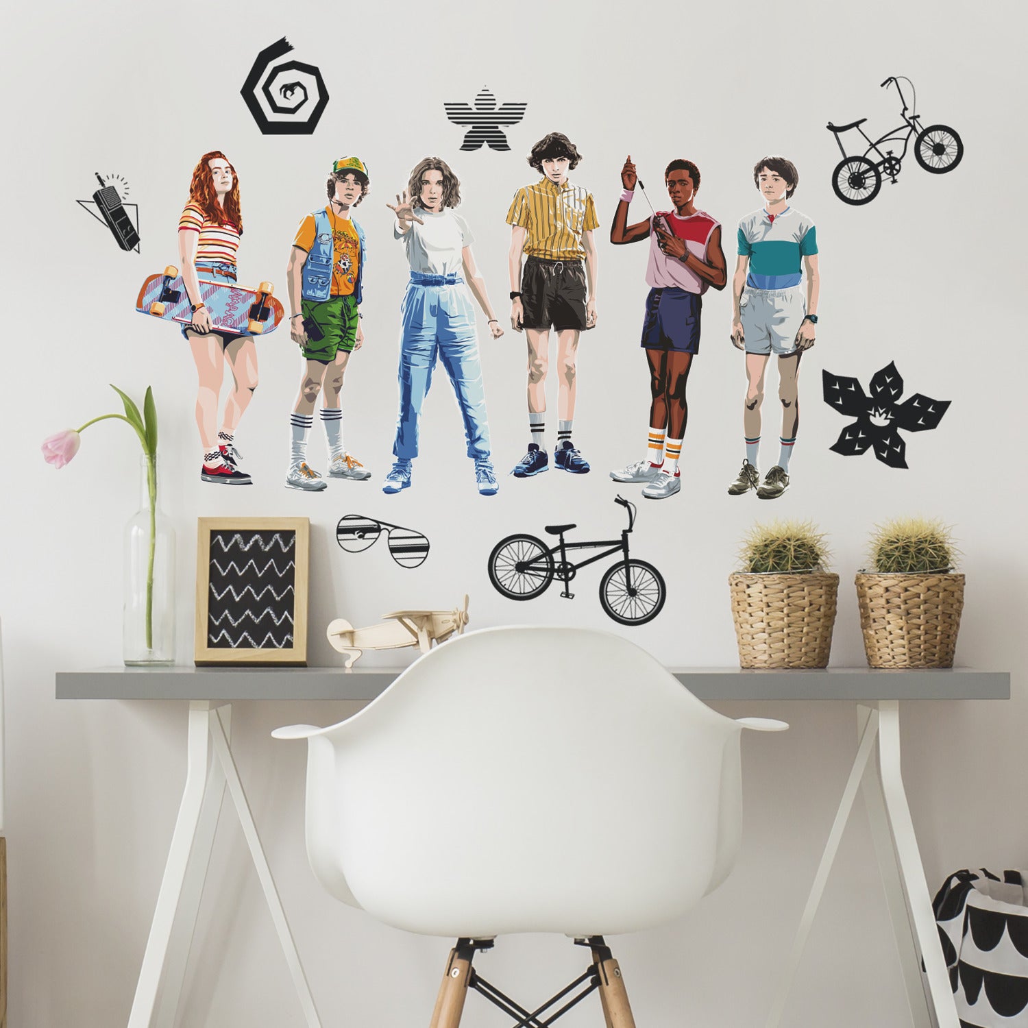 Stranger Things Wall Decals in a room setting