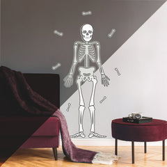 Skeleton Giant Wall Decals in a room setting
