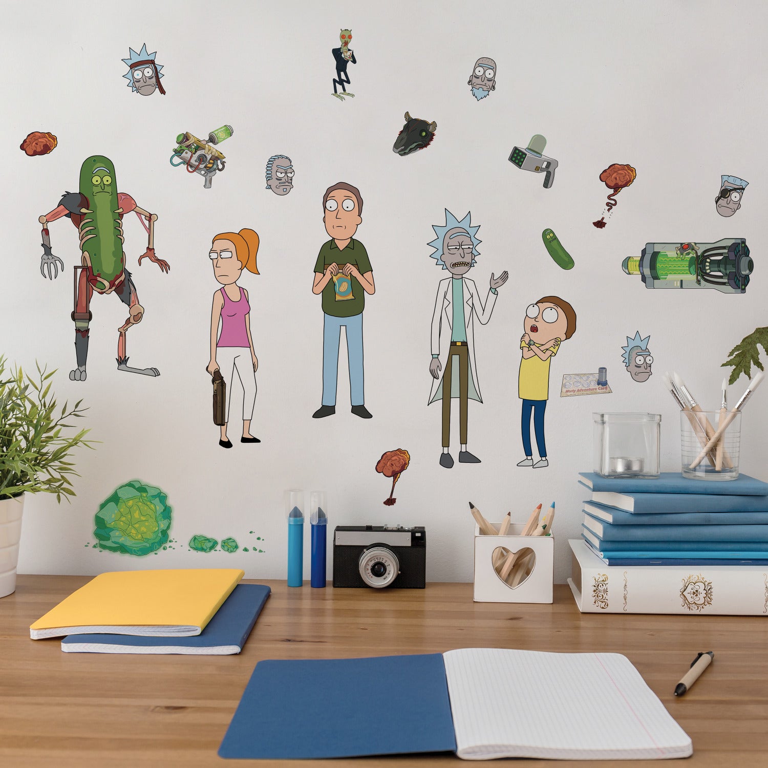 Rick & Morty Wall Decals in a room setting