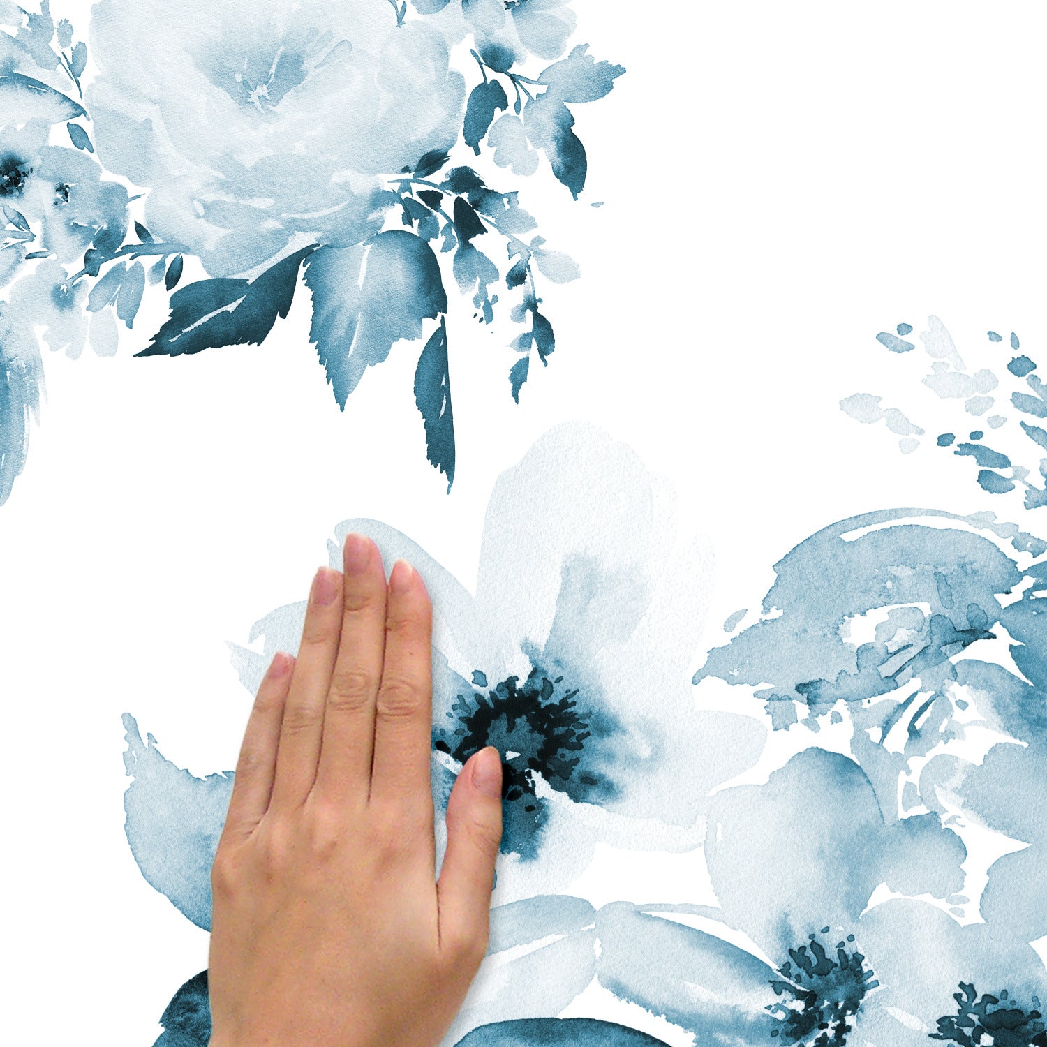 Watercolor Floral Giant Wall Decals - how to stick