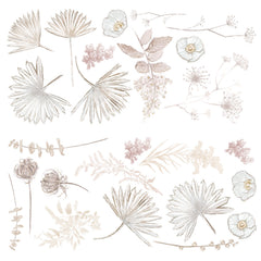Desert Sun Palm Leaf & Floral Giant Wall Decals - panels