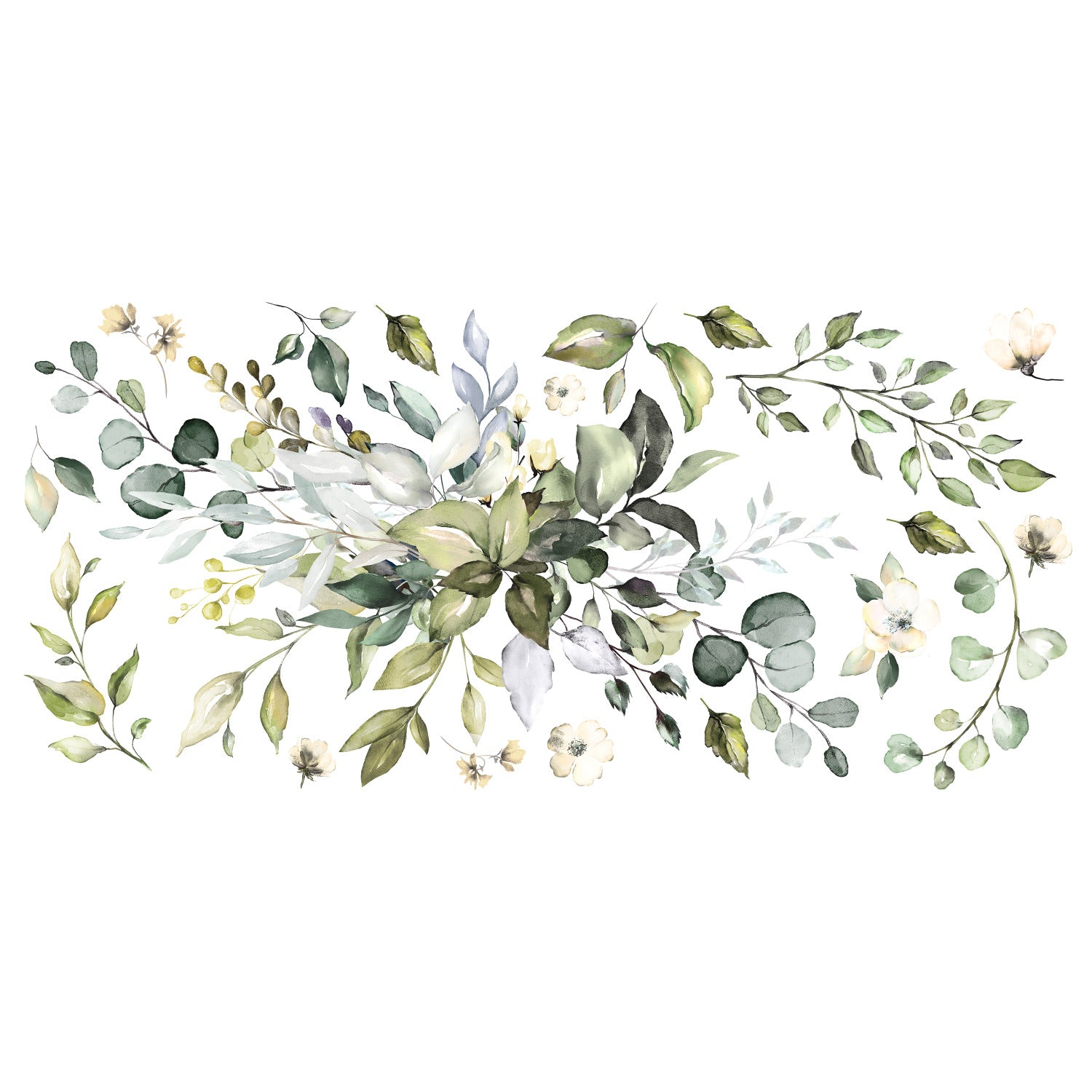 Watercolor Floral Arrangement Giant Wall Decals by WallPops