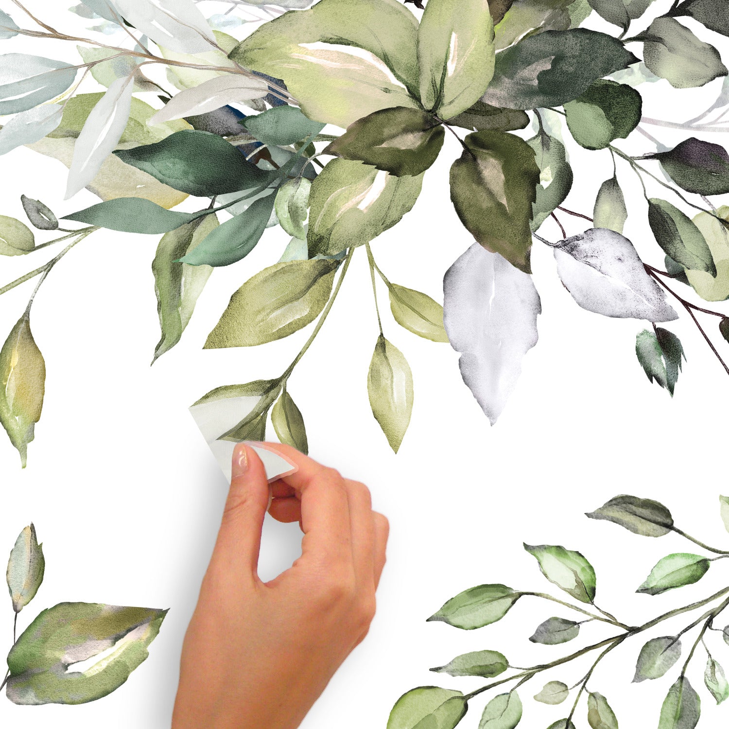 Watercolor Floral Arrangement Giant Wall Decals - how to peel