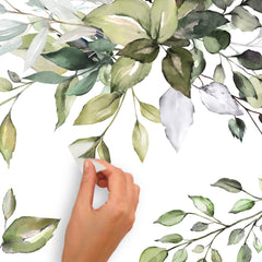 Watercolor Floral Arrangement Giant Wall Decals - how to peel