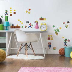 Super Mario Brothers Wall Decals in a room setting