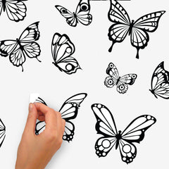 Color Your Own Butterflies Wall Decals - how to peel