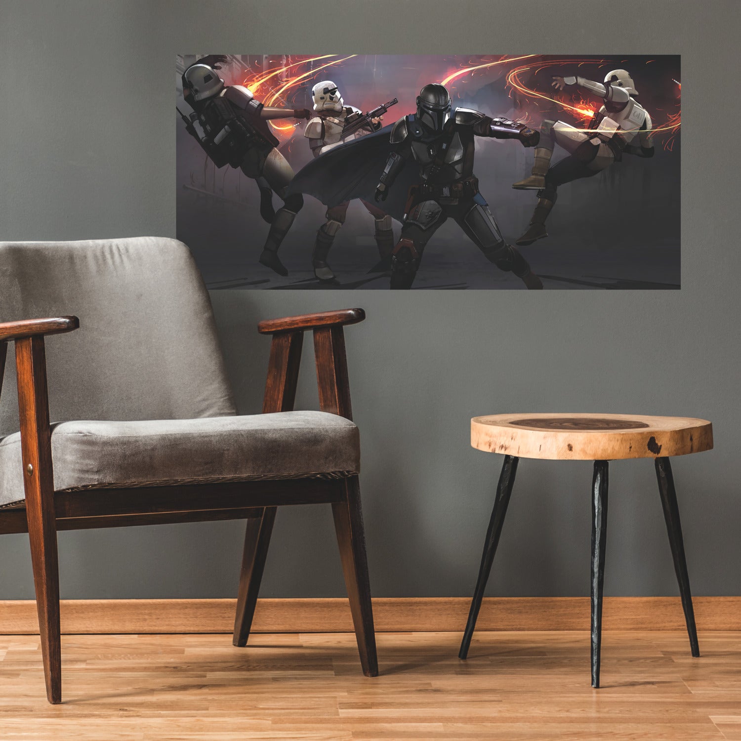 The Mandalorian Wall Decals in a room setting