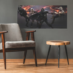 The Mandalorian Wall Decals in a room setting