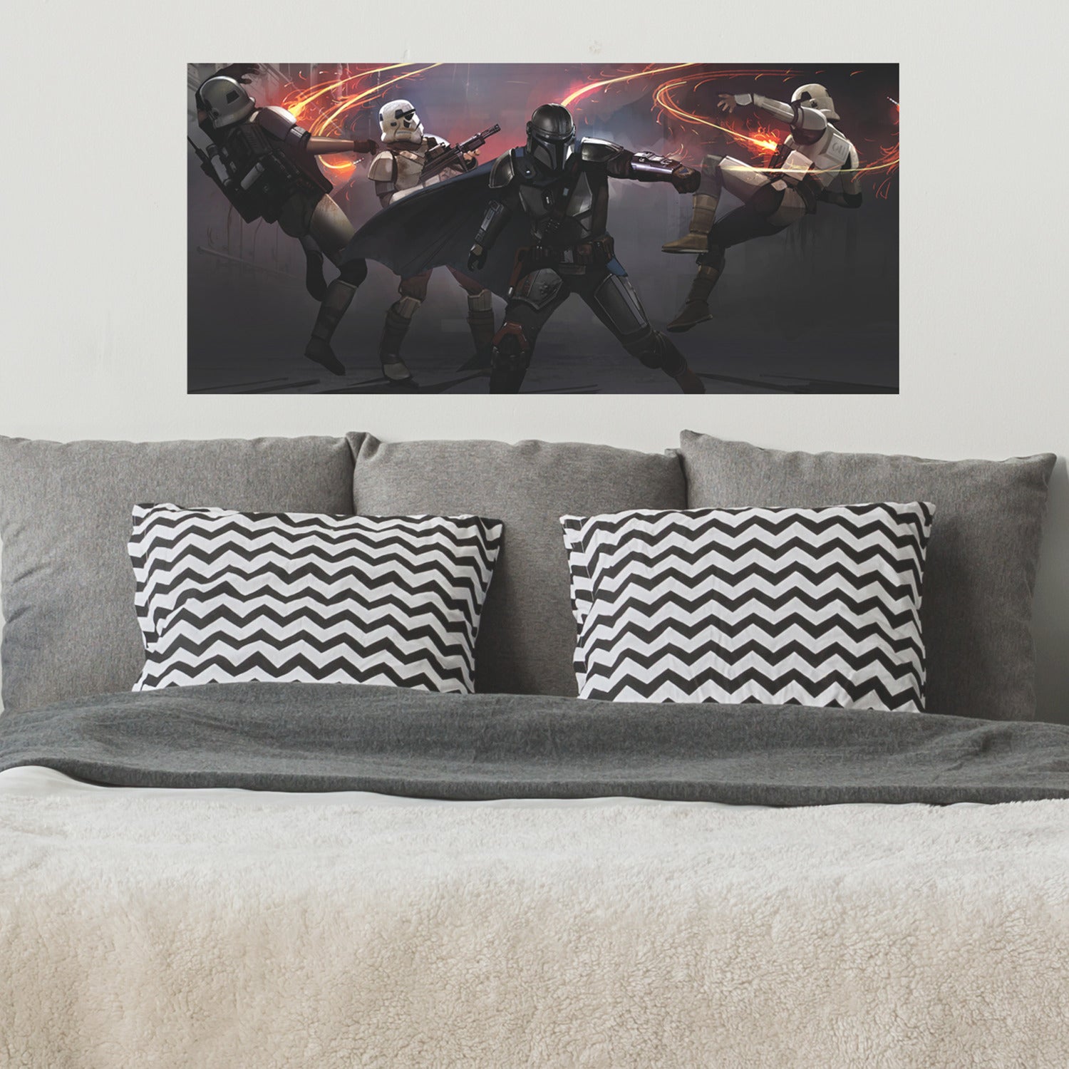The Mandalorian Wall Decals in a room setting