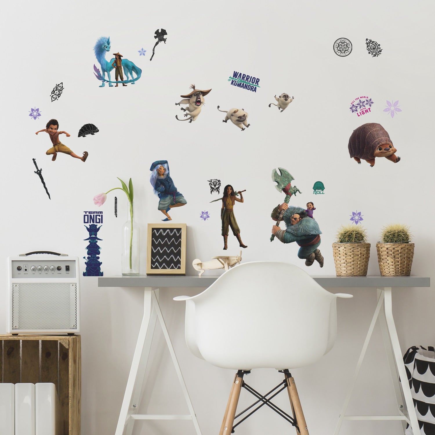 Raya & The Last Dragon Wall Decals in a room setting