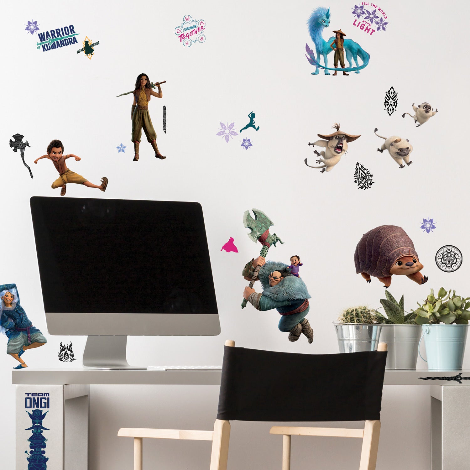 Raya & The Last Dragon Wall Decals in a room setting