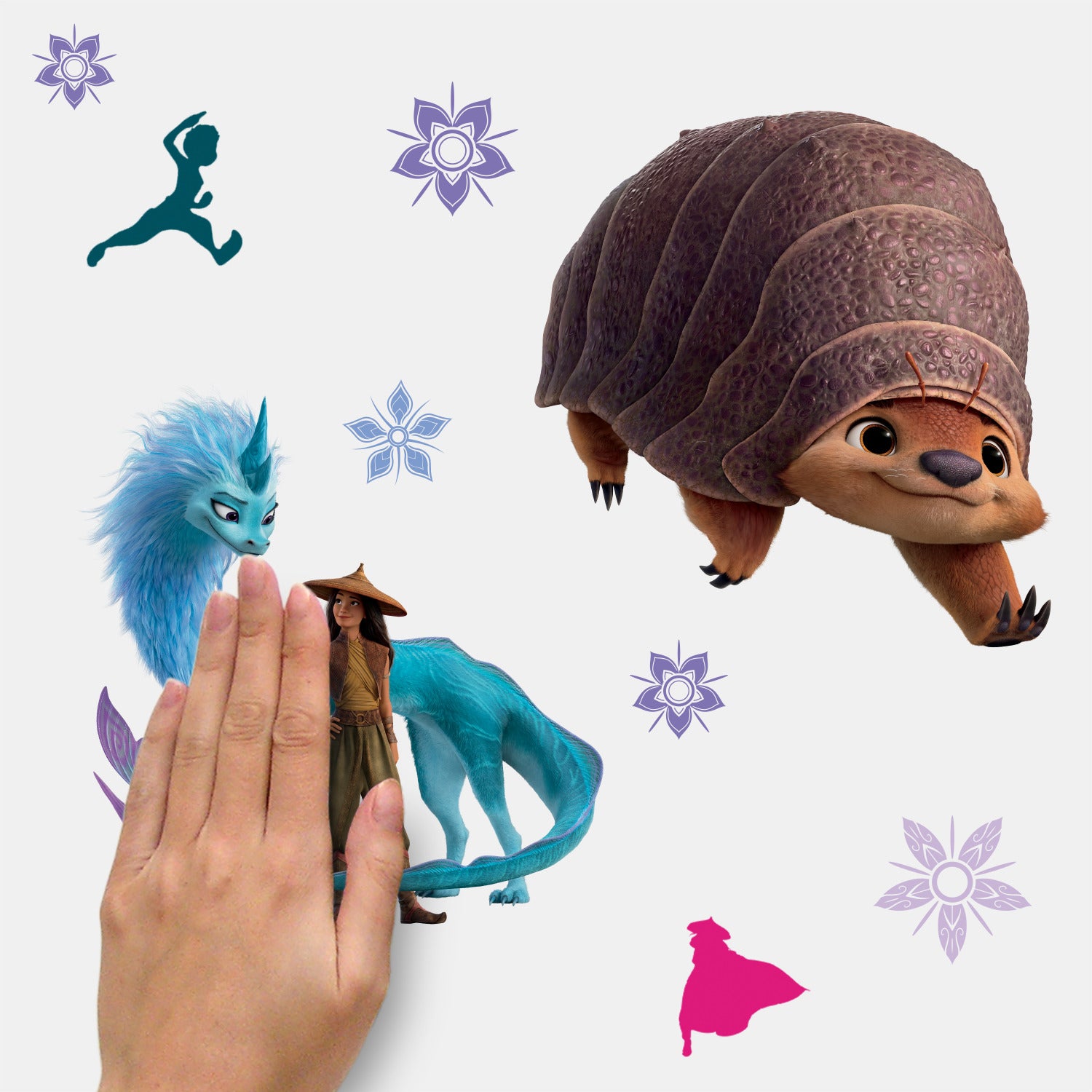 Raya & The Last Dragon Wall Decals - how to stick