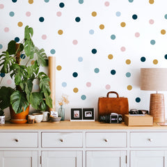 Dot Wall Decals in a room setting