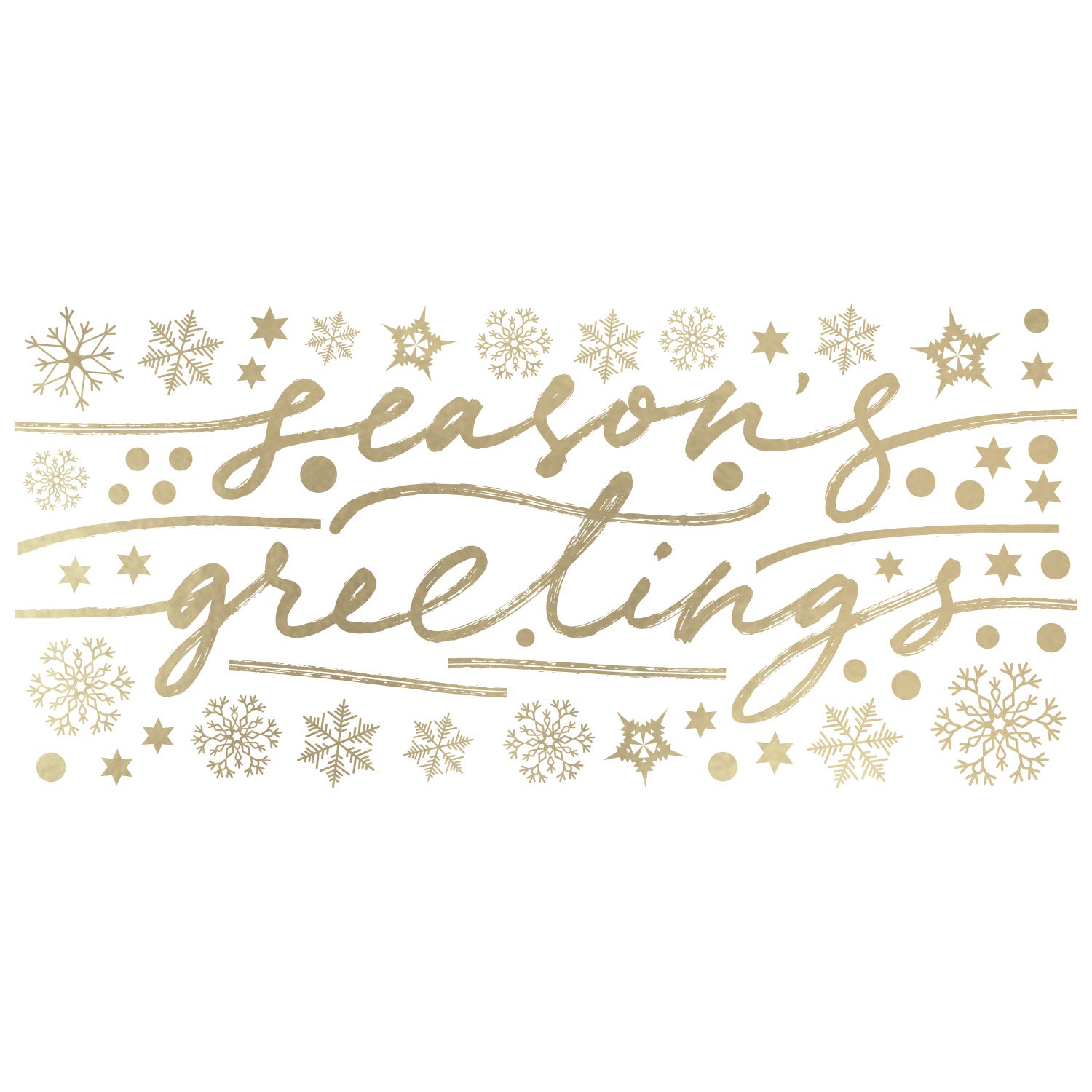 Season's Greetings With Metallic Ink Wall Decals by WallPops
