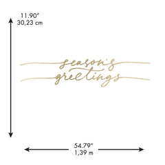 Season's Greetings With Metallic Ink Wall Decals - dimensions