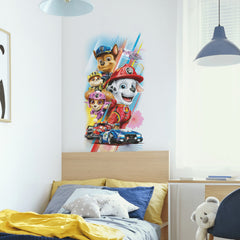 Paw Patrol Movie Giant Wall Decals in a room setting