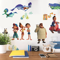 Pixar Luca Wall Decals in a room setting