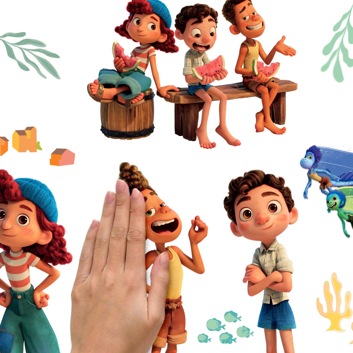 Pixar Luca Wall Decals - how to stick