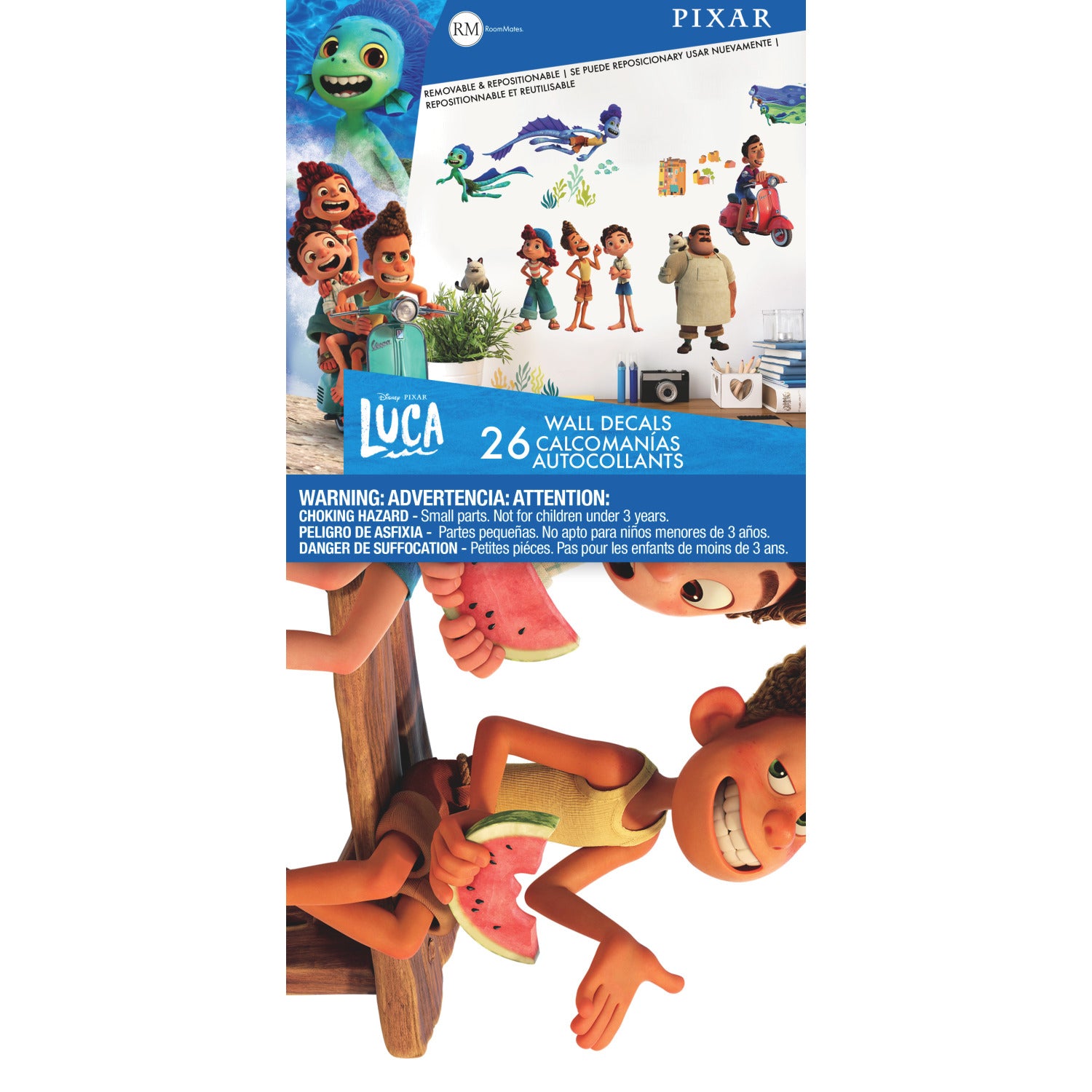 Pixar Luca Wall Decals - packaging