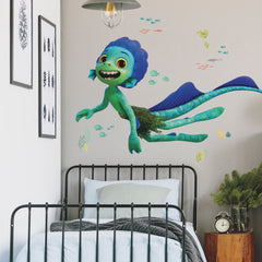 Pixar Luca Sea Monster Giant Wall Decals in a room setting