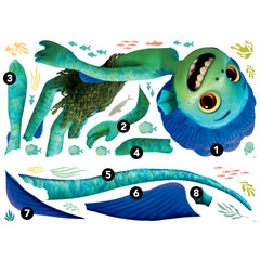 Pixar Luca Sea Monster Giant Wall Decals - panels