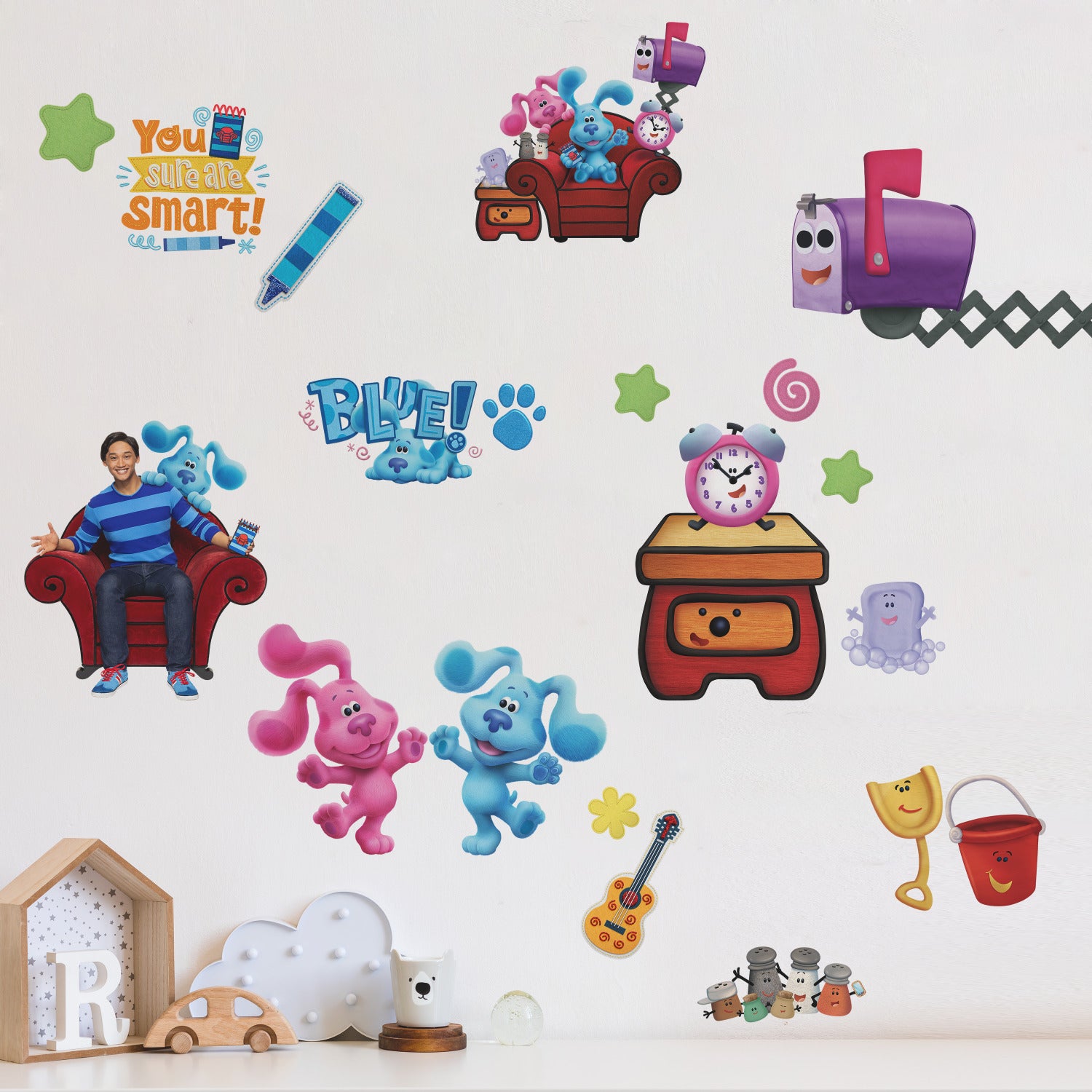 Blue's Clues Wall Decals in a room setting