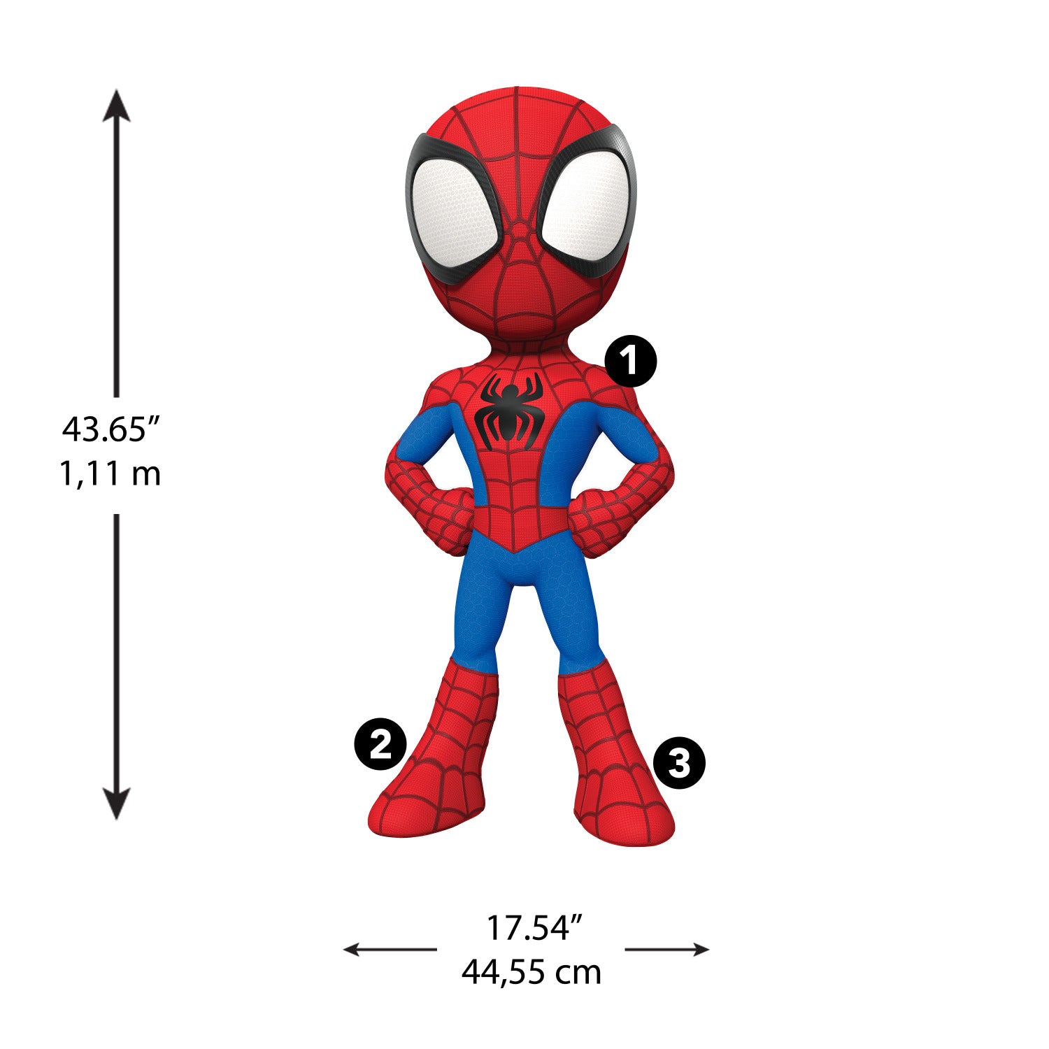 Spidey & His Amazing Friends Giant Wall Decals - dimensions