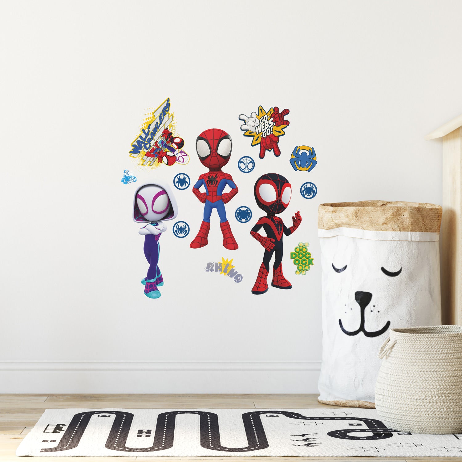 Spidey & His Amazing Friends Wall Decals in a room setting