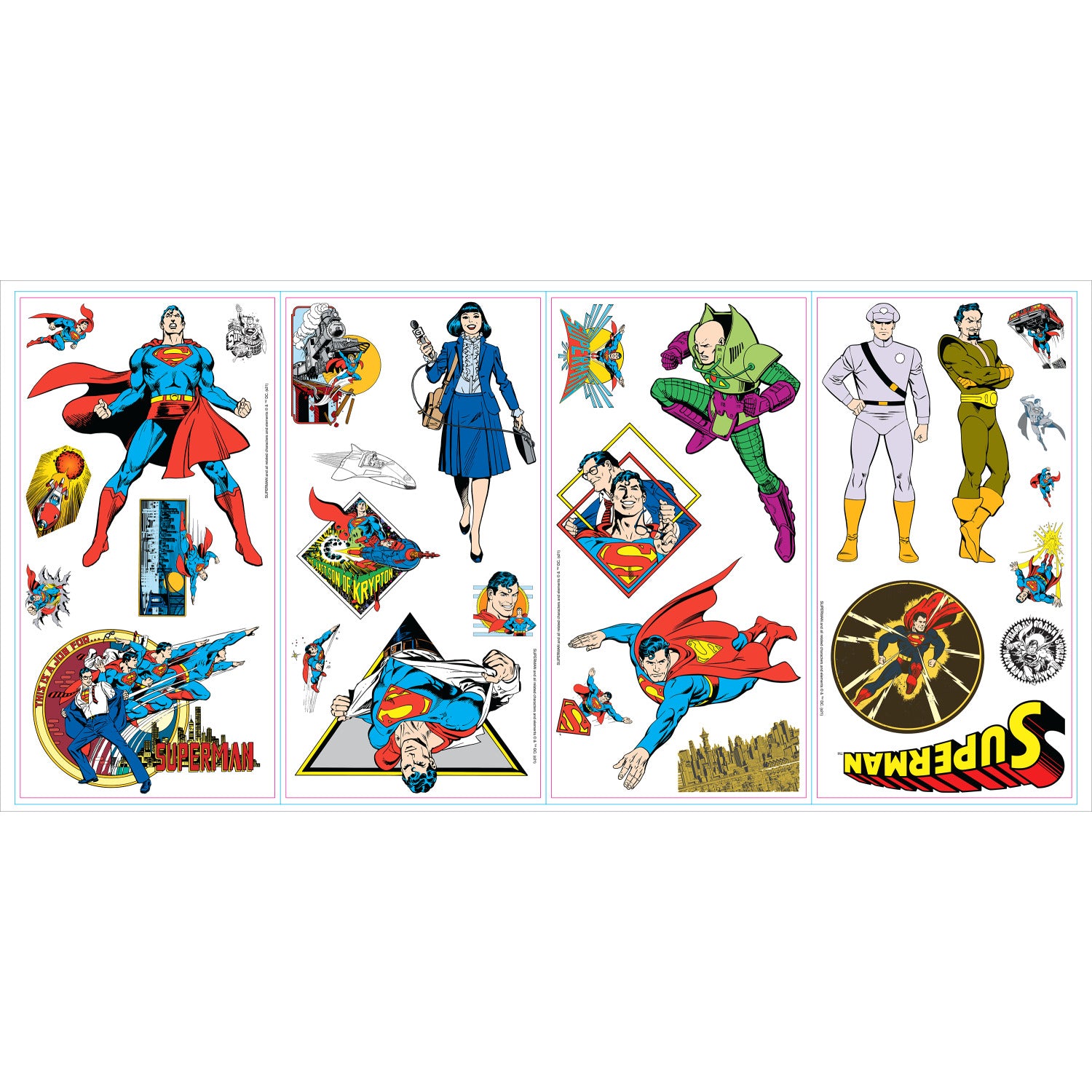 Classic Superman Characters Wall Decals by WallPops