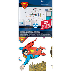 Classic Superman Characters Wall Decals - packaging