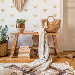 Bee Wall Decals in a room setting