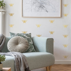 Bee Wall Decals in a room setting