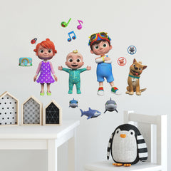 Cocomelon Wall Decals in a room setting