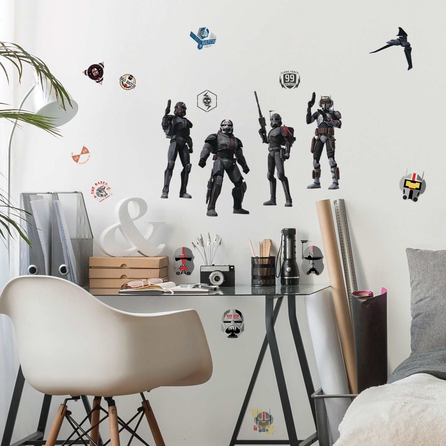 Bad Batch Wall Decals in a room setting