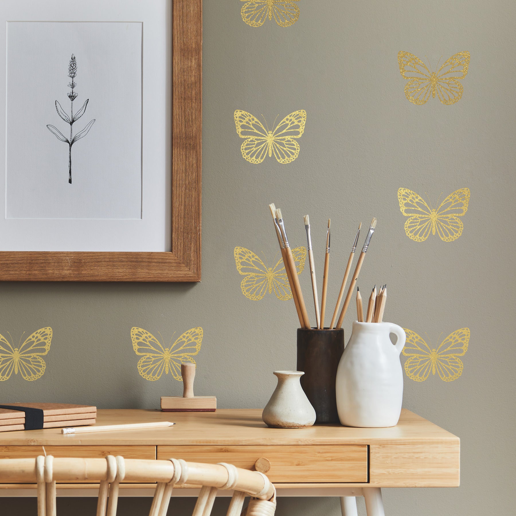 Butterfly Wall Decals in a room setting