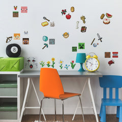 Minecraft Wall Decals in a room setting