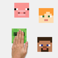 Minecraft Wall Decals - how to stick