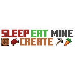 Minecraft Eat Sleep Mine Create Wall Decals by WallPops