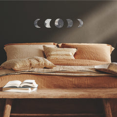 Moon With Metallic Silver Ink Wall Decals in a room setting