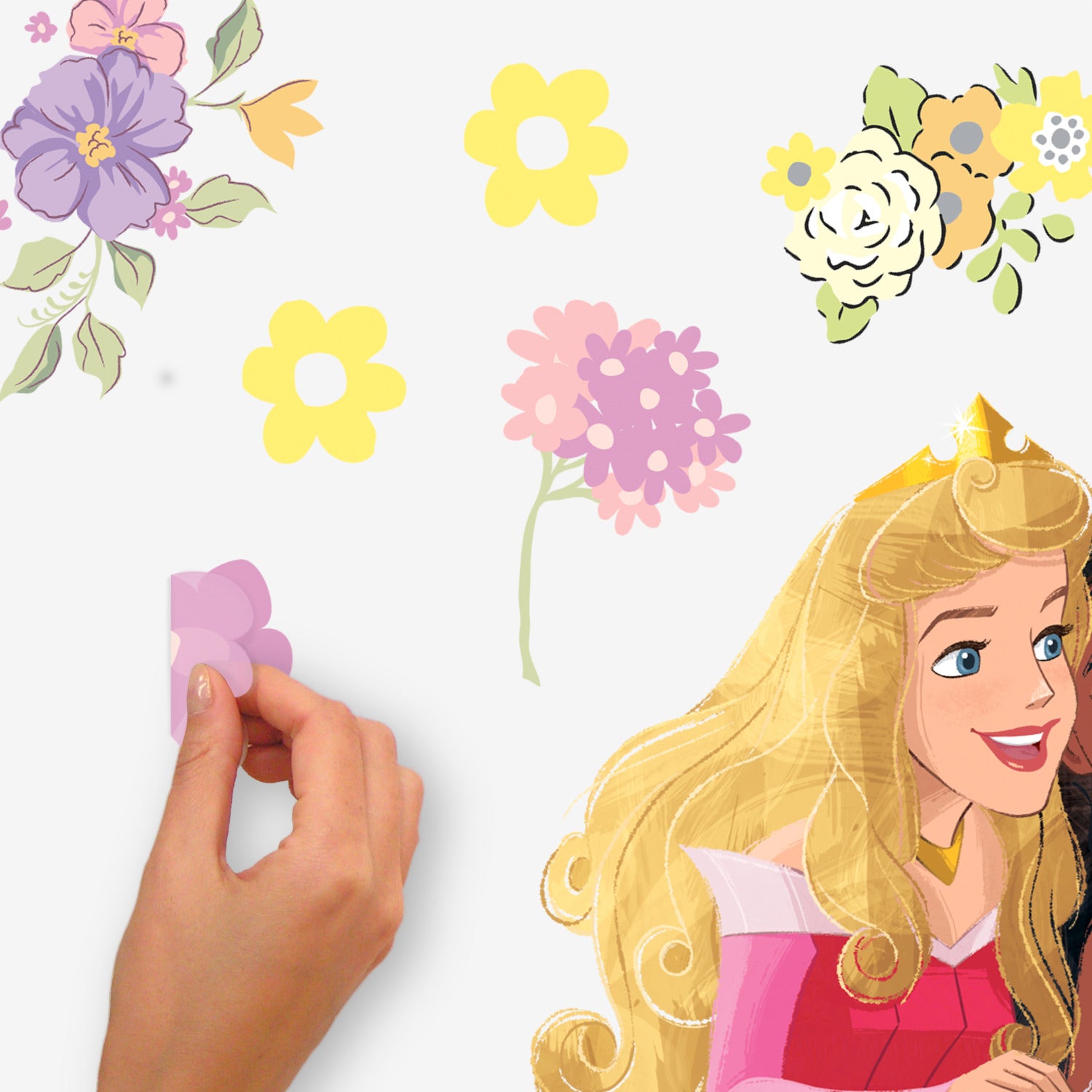 Princesses with Alphabet Wall Decals - peel and stick