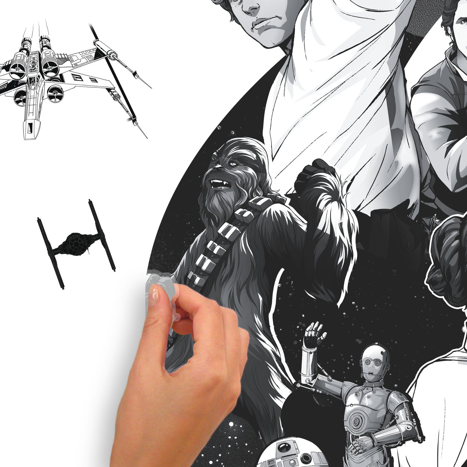 Classic Star Wars with Alphabet Wall Decals - how to peel