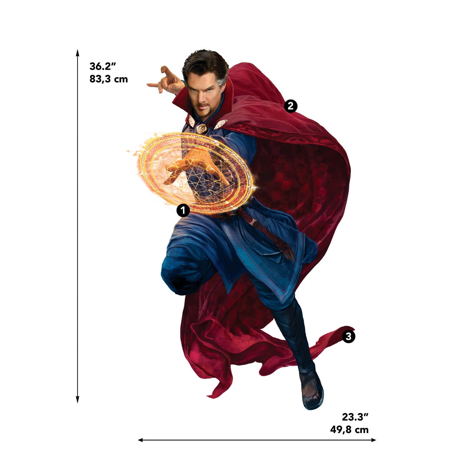 Doctor Strange Wall Decals - dimensions
