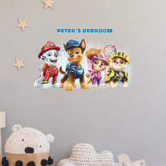 Paw Patrol Wall Decals in a room setting