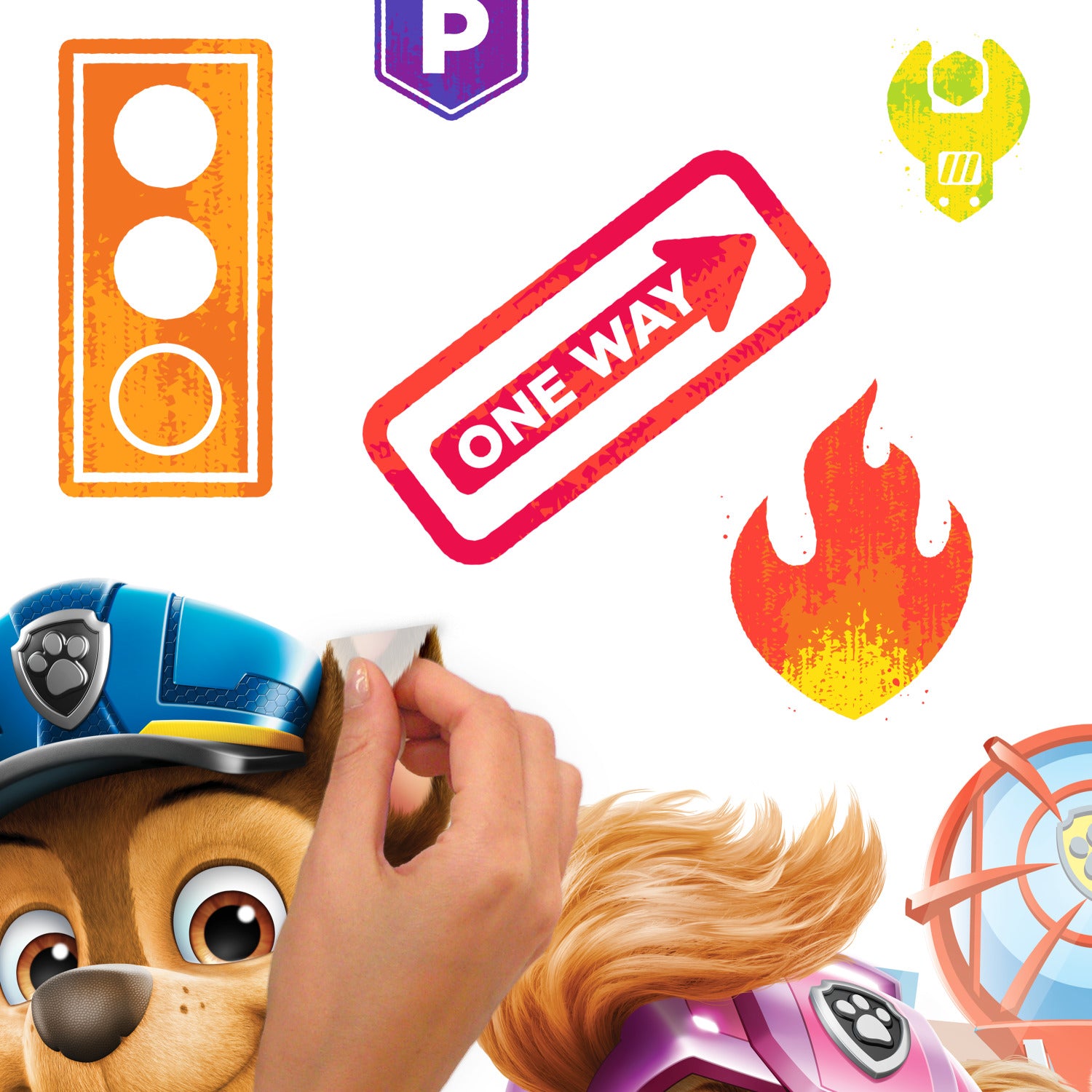 Paw Patrol Wall Decals - peel and stick application