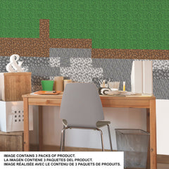 Minecraft Block Strips Wall Decals in a room setting