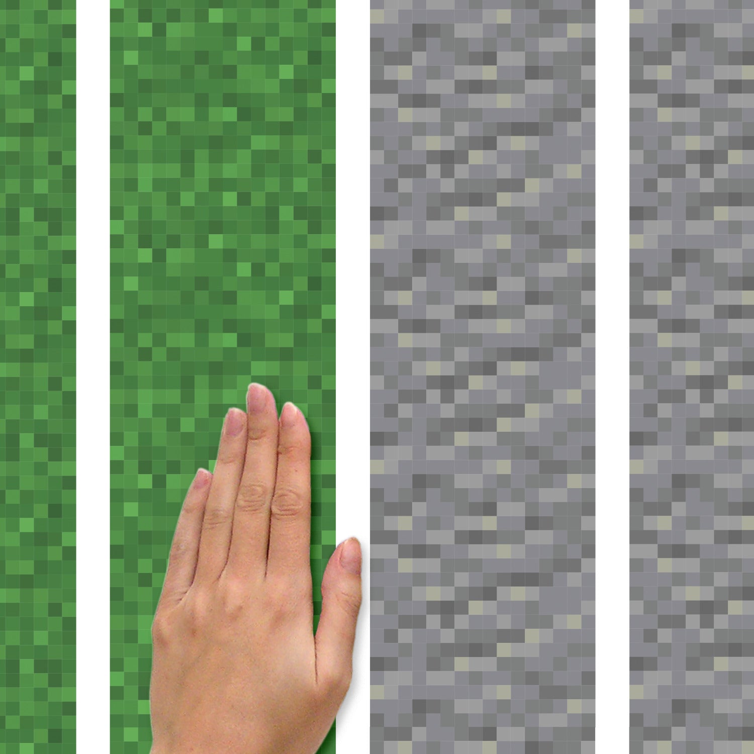 Minecraft Block Strips Wall Decals - how to stick