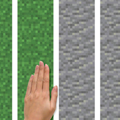 Minecraft Block Strips Wall Decals - how to stick