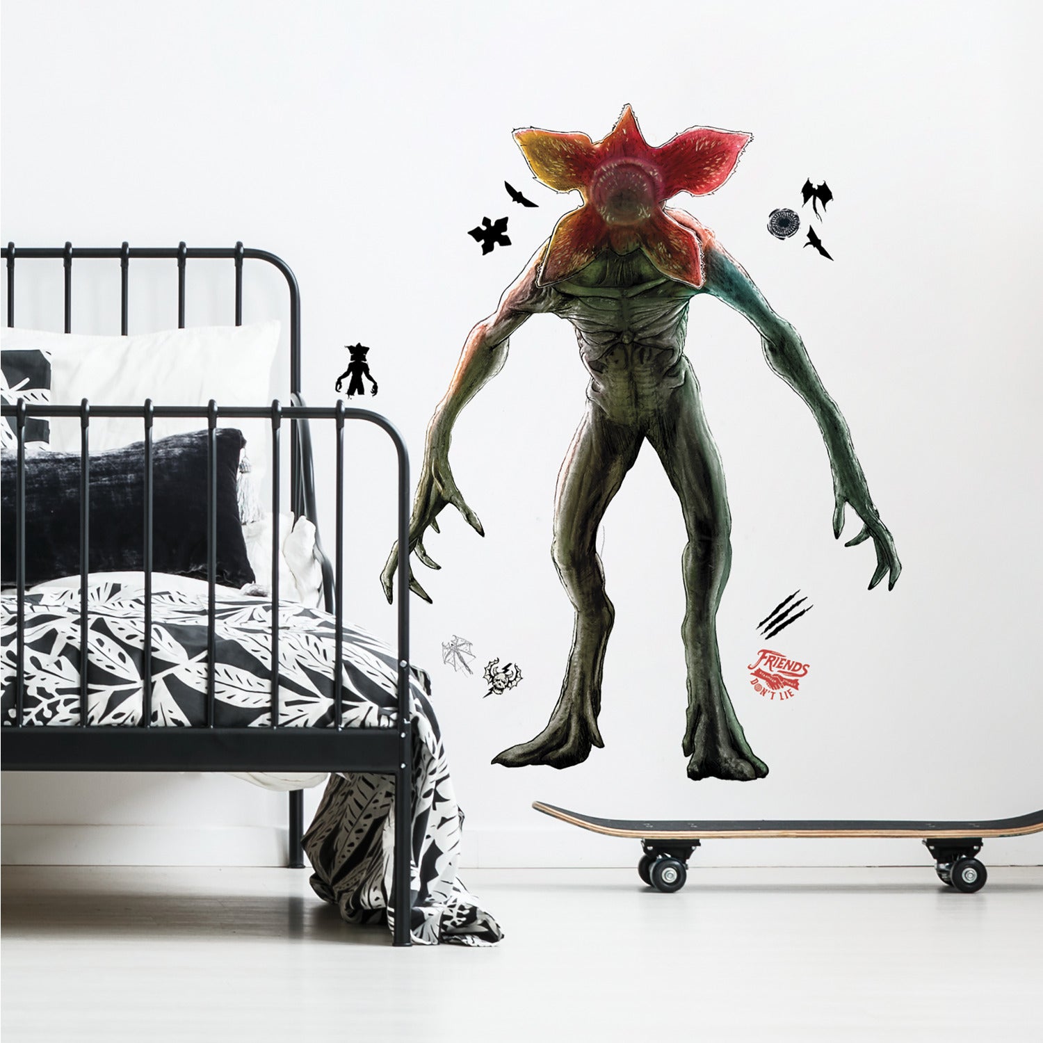 Netflix Stranger Things Demogorgon Wall Decals in a room setting