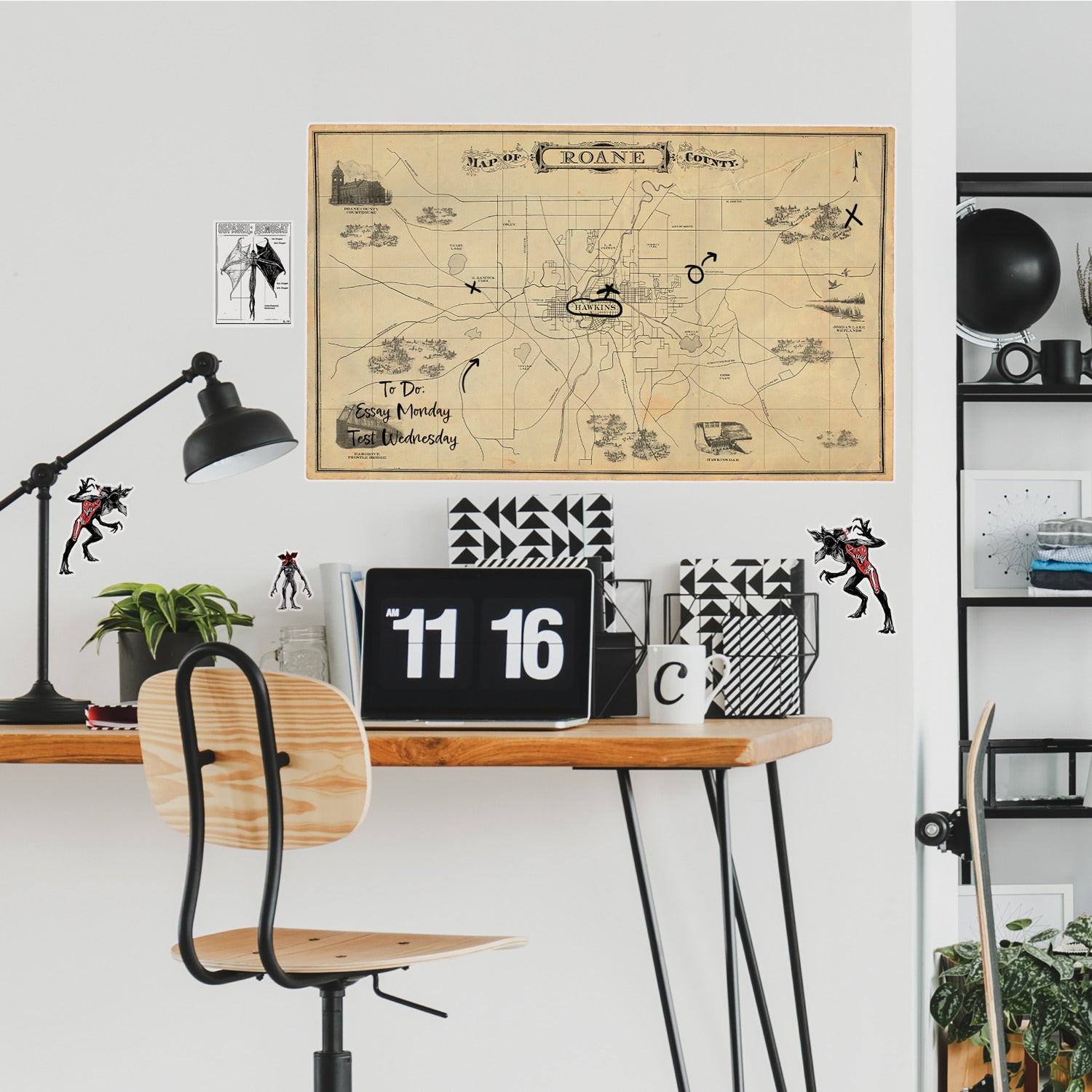 Stranger Things Hawkins Map Wall Decals